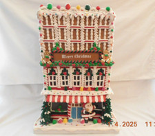 New Trimsetter Gingerbread House Hotel LED Lighted 19