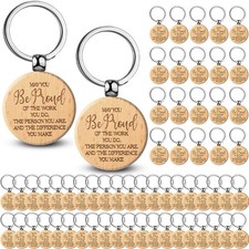 60 Pcs Thank You Keychain Bulk Employee Appreciation Gift Inspirational Keych... picture