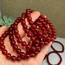5Pcs Wholesal Natural Red Agate Stone bracelets Crystal ball sphere 8mm picture