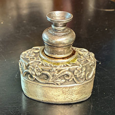 Antique silver plated  ink well picture