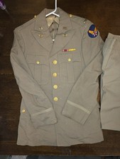 WWII USAAF Kahn Tailoring Officer Uniform Set San Angelo AAF 1945Vintage picture