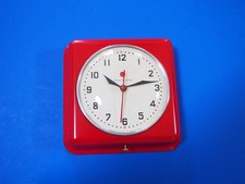 Vintage 1930s General Electric Telechron Red Wall Clock 2H08 Refurbished GE picture