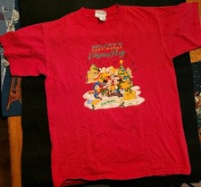 VTG Disney World 1999 Mickey’s Very Merry Christmas Party Mens Shirt S Red picture
