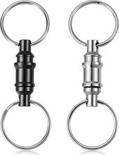 2 PCS Quick Release Keychain Detachable Key Ring Quick Release with 2 Split R... picture