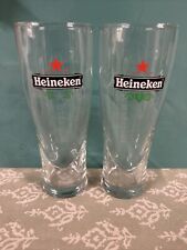 Lot of 2 NOS Heineken UEFA Champions League Pilsner Style Beer Glass 7 1/4