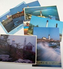 Lot of 7 Lighthouse themed Photo Postcards-Mix of Posted and Unposted picture