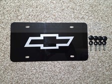 Chevrolet Logo II Silver Laser Engraved Aluminum vanity plate picture
