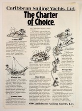 Caribbean Sailing Yachts The Charter of Choice Vintage Magazine Ad 1970s 1980s picture