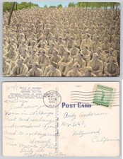1945 WWII Fort McClellan Alabama Trainees Orientation Lecture Postcard E.C picture