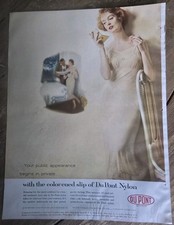 1958 Women's Dupont Nylon Color-cued Slip Vintage Fashion Lingerie Ad  picture