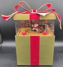 Gemmy Magic Music Box Pop Up Animated Present Santa’s Toy Train Santa Claus Rare picture