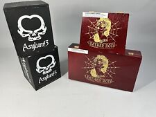 Deadwood Tobacco Leather Rose & Asylum 13 Wood Cigar Box Lot of 4 Empty picture