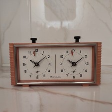 Vintage Bronze Orange Ches Clock Tournament Timer Jantar OChZ Soviet Design USSR picture