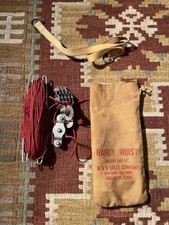 Vintage Handy Hoist 1500 lbs Block & Tackle Pulley M&B Sales Co Dallas TX W/Bag picture