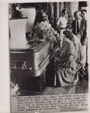 1960 Earl K Long Capitol Baton Rouge casket public visitation death Press Photo picture