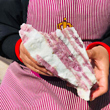 3.25LB   Natural Red tourmaline Quartz Crystal cluster mineral specimen Healing picture