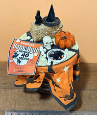 OOAK 1:12 scale Halloween Table Orange Black Stars Bats Pumpkin Party~Artisan picture