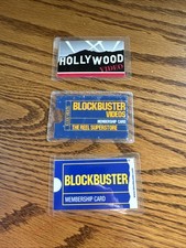 Vtg Original Blockbuster Membership Card Laminated Plus Hollywood Video 2000s picture