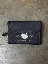 Vintage Sanrio Smiles 2003 Hello Kitty Angel Wings Denim Wallet - RARE picture