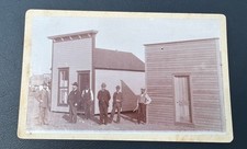 1880s Enid Oklahoma Original Photo Downtown Man With Carpenters Ruler Cigars picture