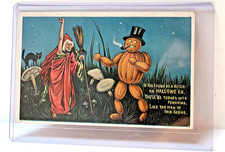 Antique 1912 Embossed Halloween Postcard 
