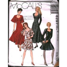 Vintage 1992 McCall's 6297 Sewing Pattern Misses Dress Sweetheart Size 14-18 picture