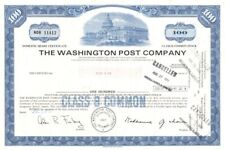 Washington Post Co. - 1971 dated Issued Stock Certificate - Very Historic Co. -  picture