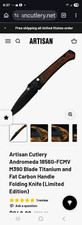 Artisan Cutlery Andromeda 1856G-FCMV Pocketknife M390 Drop Point Plain Btn picture
