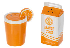 GANZ Salt & Pepper Shakers Orange Juice NEW ER7437   3