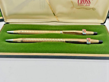 Cross Century 10k  Gold Ballpoint Pen & Pencil Set New In Box Pepsi picture