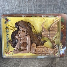 HAWAII Handmade Aloha Art Mermaid Wood Christmas Ornament 3D Le Family picture