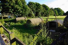 Photo A2 Pig houses at Folly Farm Pennsylvania/ST7473 The pigs are insi c2016 picture