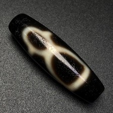 Rare Tibetan Buddhism Agate Wealth God Dzi Bead Amulet Necklace Pendant Z3676 picture