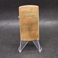 Zippo Solid Brass Lighter 1932-1989 Bradford, PA Collectible 