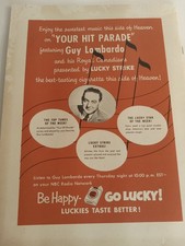 Lucky Strike Cigarettes Guy Lombardo Vtg 1950s Magazine Print Ad picture