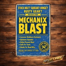 Funny Tight Nuts Mechanic Sign Retro Garage Workshop Metal Tin Wall Decor picture
