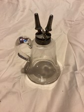 Antique Mid-19th Century Clear Glass Whale Oil / Burning Fluid Finger Lamp picture