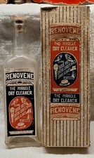 RENOVENE THE MIRACLE DRY CLEANER NEW YORK BOTTLE w ORIGINAL COLORFUL LABEL & BOX picture