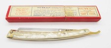 A3) EXCELLENT VINTAGE PEARLDUCK DUBL DUCK STRAIGHT RAZOR WITH ORIGNAL BOX 5/8