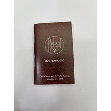 Vintage 1979 Playboy Preferred San Francisco Pocket Guide Passbook Bunny Logo picture