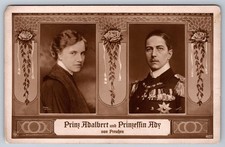 Prinz Adalbert & Prinzessin Ady von Preußen Royal Sepia Postcard c1914 picture