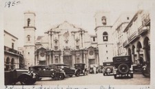 Antique Panama Canal 1930 Columbus Cathedral Havana Street Scene Photo picture