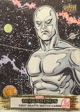 2022 UD Beginnings: The SILVER SURFER 1:1 Sketch  MITCH BALLARD picture