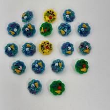 19 Vintage Le Chic  Buttons Fruit Plate  whimsical unique fun eclectic picture