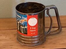 Vintage Fairgrove Sifter Stainless Steel 3 Cup Original Label No. 702 B3 picture