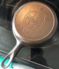 Griswold Slant Logo ERIE #4 Cast Iron Skillet w/ Heat Ring p/n 702 picture