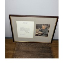 Framed Harry S Truman X2 Signed Letter and Photo Independence Missouri 1965 picture