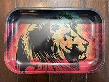 Premium Tin Tray Ash Tray Lion 11x7.5 picture