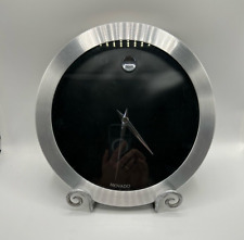 Movado Round Wall Clock Silver Dot Stainless 11 1/2