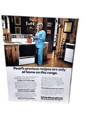 1976 White Westinghouse Range Stove Pearl Vintage Kitchen Appliance Print Ad picture